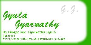 gyula gyarmathy business card